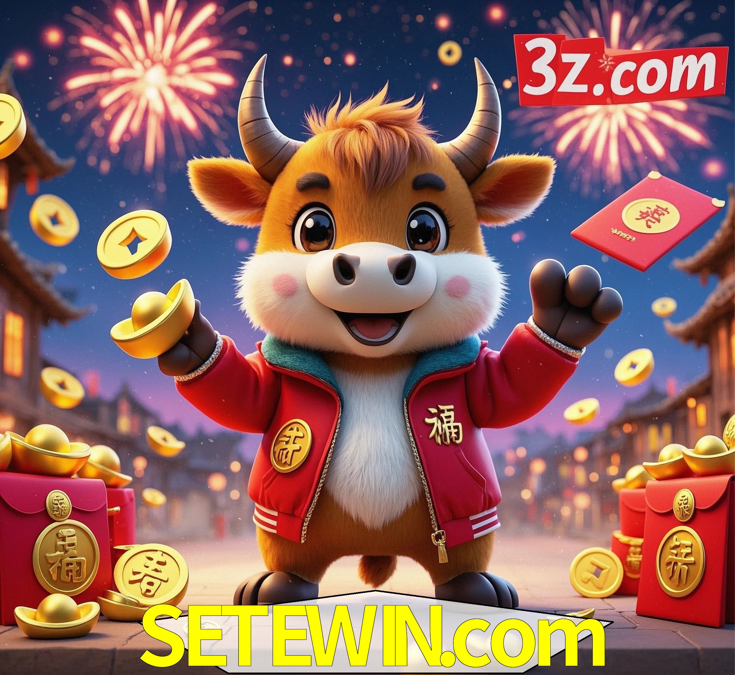 Slot machine 3D icon with number 7 and 1